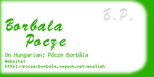 borbala pocze business card